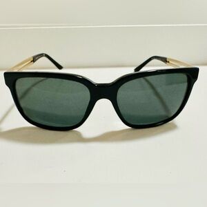 Slightly Used Versace Sunglasses Black & Gold Frame/Dark Grey lens VE4307